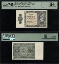 1 złoty 1.10.1938, seria IK, numeracja 8145212, 