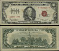 100 dolarów 1966, seria A 00690102 A, czerwona p