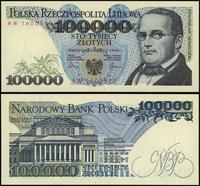 100.000 złotych 1.02.1990, seria AW, numeracja 1
