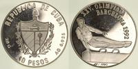 10 pesos 1990, XXV Olimpiada Barcelona - gimnast