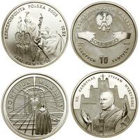 zestaw: 2 x 10 złotych 2001 i 2002, Warszawa, ro