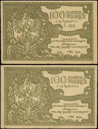 100 złotych polskich = 15 rubli 1916, numeracja 
