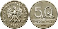 50 złotych 1990, Warszawa, PRÓBA NIKIEL, nikiel,