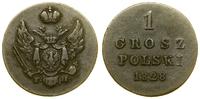 1 grosz polski 1828 FH, Warszawa, patyna, Bitkin