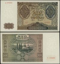 100 złotych 1.08.1941, seria A, numeracja 573293