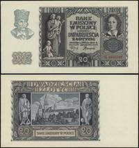 20 złotych 1.03.1940, seria G, numeracja 9440168