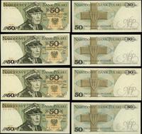 zestaw: 4 x 50 złotych 1975–1986, w zestawie: 50
