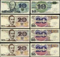 zestaw 4 banknotów 1.06.1982, 10 złotych seria K