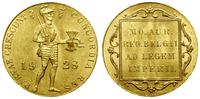 dukat 1928, Utrecht, złoto, 3.49 g, pięknie zach