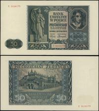 50 złotych 1.08.1941, seria E, numeracja 0114173