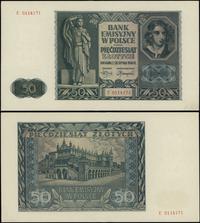 50 złotych 1.08.1941, seria E, numeracja 0114171