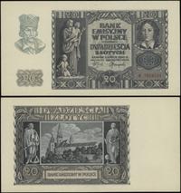 20 złotych 1.03.1940, seria K, numeracja 7954034