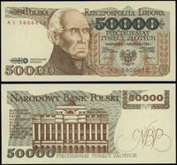 50.000 złotych 1.12.1989, seria AS, numeracja 58