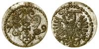 denar 1579, Gdańsk, rzadki rocznik, pięknie zach