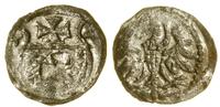 denar 1554, Elbląg, rzadki rocznik, widoczny bla