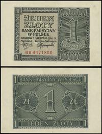 1 złoty 1.08.1941, seria BB, numeracja 4471860, 