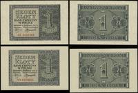 zestaw: 2 x 1 złoty 1.08.1941, seria AA i AE, ra