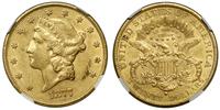 20 dolarów 1877 S, San Francisco, typ Liberty He