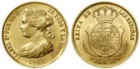 100 reali 1862, Barcelona, złoto, 8.36 g, bardzo