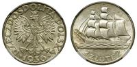 2 złote 1936, Warszawa, Żaglowiec, piękna moneta