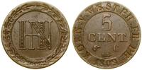 5 centów 1809, Clausthal, bardzo ładnie zachowan