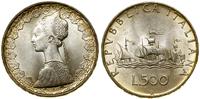 500 lirów 1958, Rzym, srebro próby 835, ok. 11 g