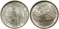 500 lirów 1974, Rzym, srebro próby 835, ok 11 g,
