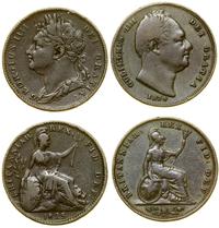 lot 2 monet, Londyn, 1 farthing 1825 oraz 1 fart