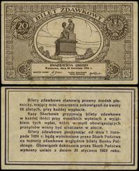 bilet zdawkowy – 20 groszy 28.04.1924, bez oznac
