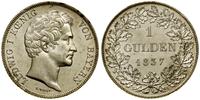 1 gulden 1837, Monachium, delikatnie przetarty, 