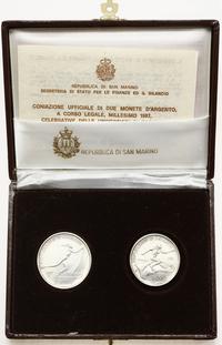zestaw 2 monet 1987 R, Rzym, Uniwersjada Zagrzeb