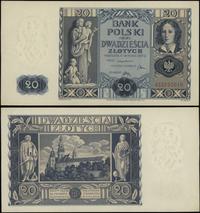 20 złotych 11.11.1936, seria AS 3025010, ugięty 