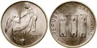 500 lirów 1972, Rzym, srebro próby 835, 11 g, pa
