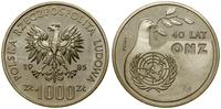 1.000 złotych 1985, Warszawa, 40 Lat ONZ, PRÓBA 