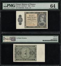 1 złoty 1.10.1938, seria IG, numeracja 6457495, 