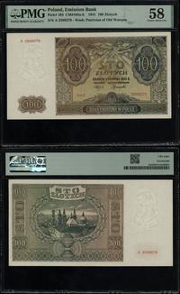 100 złotych 1.08.1941, seria A, numeracja 259827