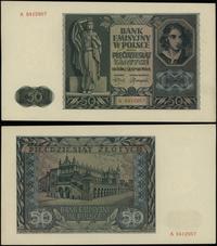 50 złotych 1.08.1941, seria A, numeracja 5412957