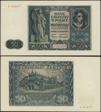 50 złotych 1.08.1941, seria E, numeracja 0114177