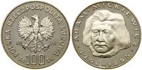 100 złotych 1978, Warszawa, Adam Mickiewicz 1798