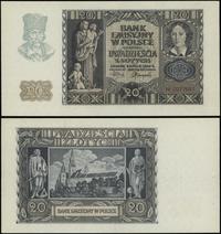 20 złotych 1.03.1940, seria N, numeracja 0077667