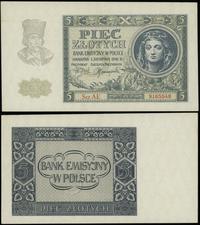 5 złotych 1.08.1941, seria AE, numeracja 9165548