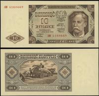 10 złotych 1.07.1948, seria AW, numeracja 416066