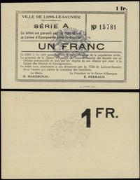 1 frank 1940, seria A, numeracja 15781, zmarszcz