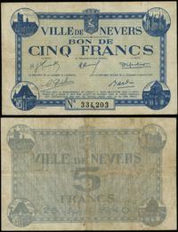 5 franków 25.06.1940, numeracja 334203, liczne z