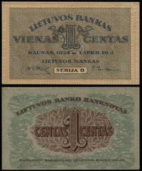 1 cent 16.11.1922, seria O, bez numeracji, rzadk