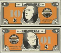 banknot testowy - 10 dolarów, seria L, numeracja