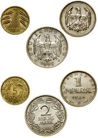 zestaw 3 monet 1924–1936, w zestawie: 5 fenigów 