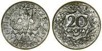 20 groszy 1923, Warszawa, cynk, piękne, Jaeger 6