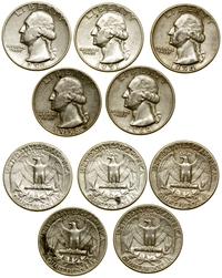 zestaw 5 x 1/4 dolara 1951, 1954, 1960 (Filadelf