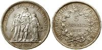 5 franków 1873 A, Paryż, lekko przetarte, Gadour